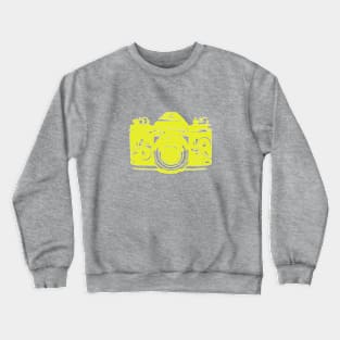 Grungy vintage camera with swirls Crewneck Sweatshirt